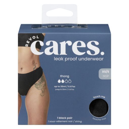 Picture of REVOL CARES ESSENTIALS THONG BLACK EXTRA SMALL/SMALL